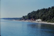 View south of pump station under construction